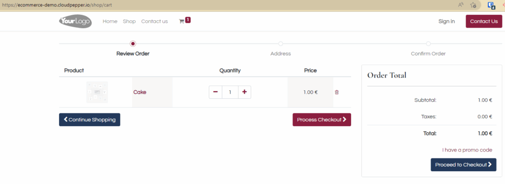 Open shopping cart Odoo Open shopping cart Odoo