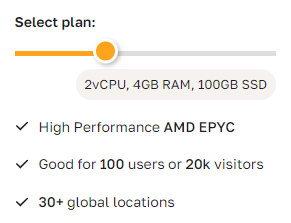 Easy plan selector